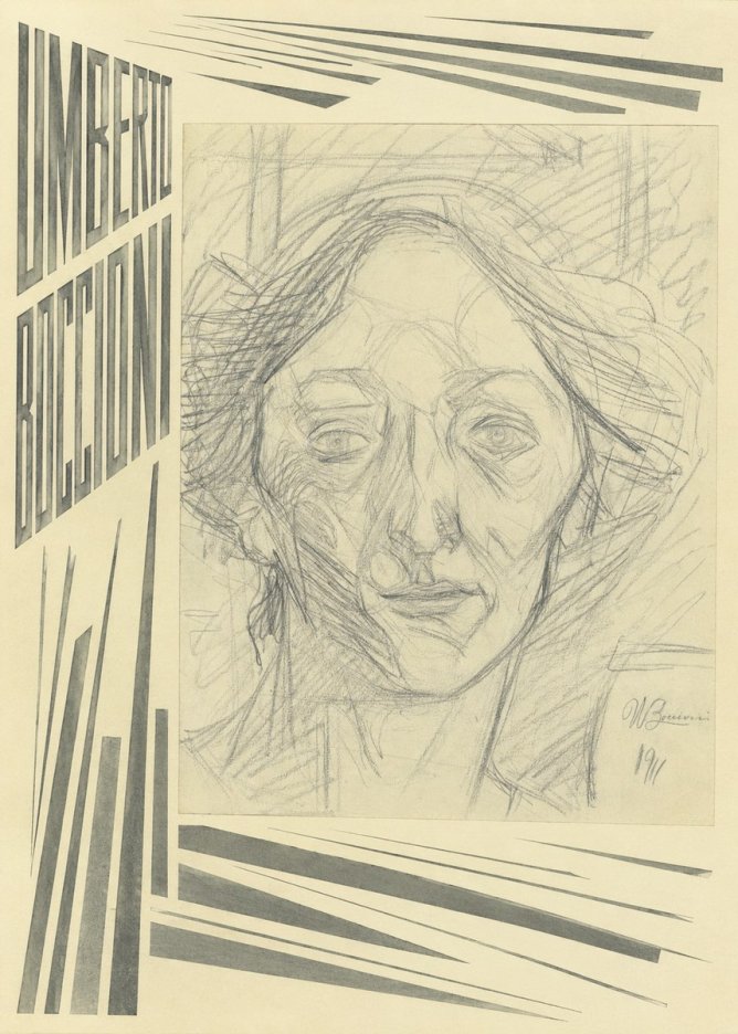 Umberto Boccioni Head of a Woman No4 - Juliste