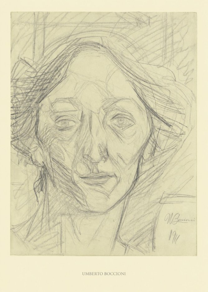 Umberto Boccioni Head of a Woman No5 - Juliste