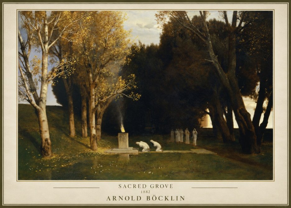 Arnold Böcklin Sacred Grove I No1 - Juliste