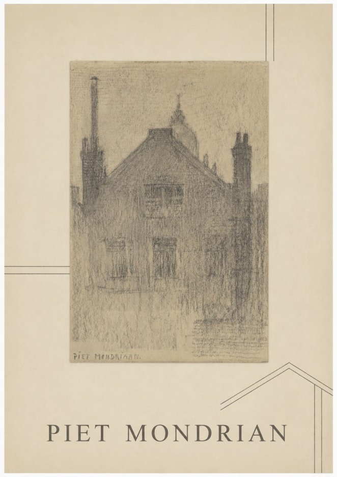 Piet Mondrian House Study No1 - Juliste