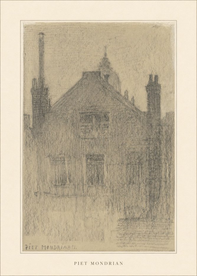 Piet Mondrian House Study No3 - Juliste