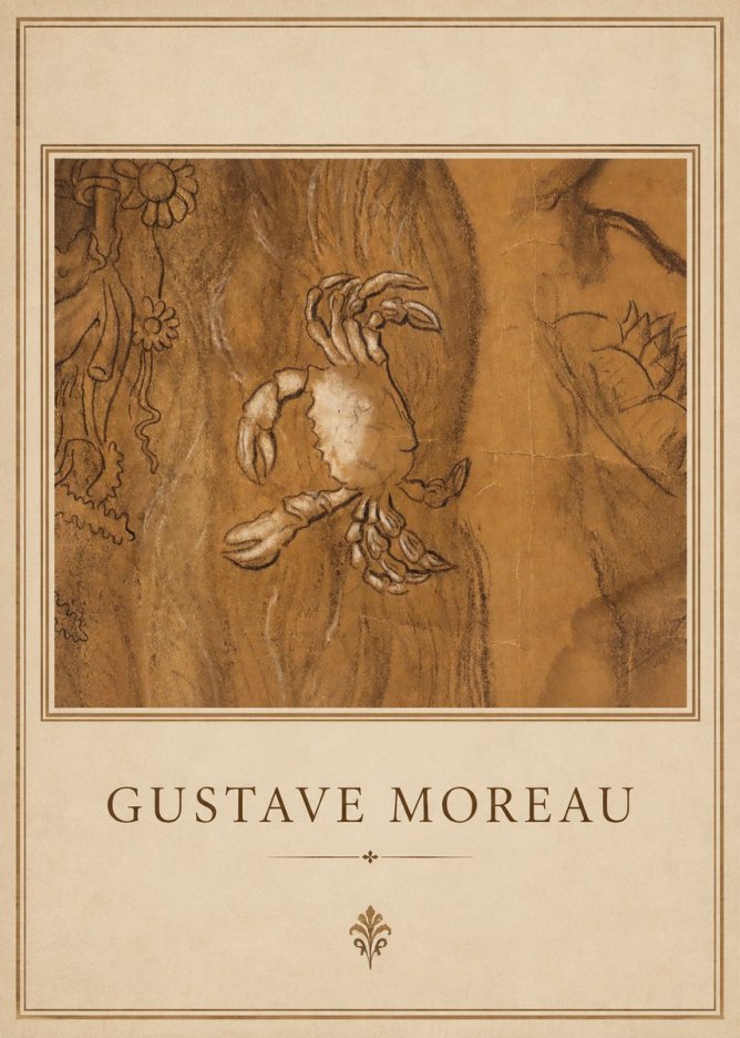Gustave Moreau Crab Study No1 - Juliste
