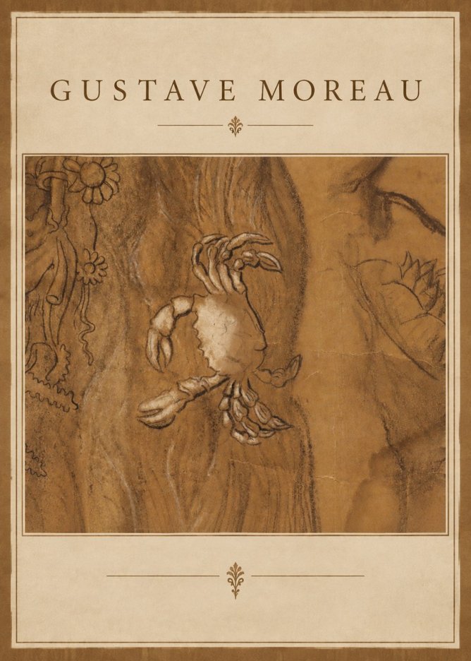 Gustave Moreau Crab Study No2 - Juliste