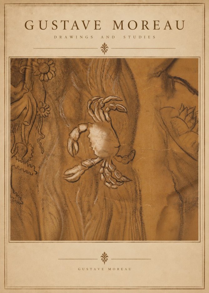 Gustave Moreau Crab Study No6 - Juliste