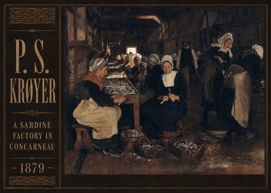 P.S. Krøyer A Sardine Factory in Concarneau No2 - Juliste