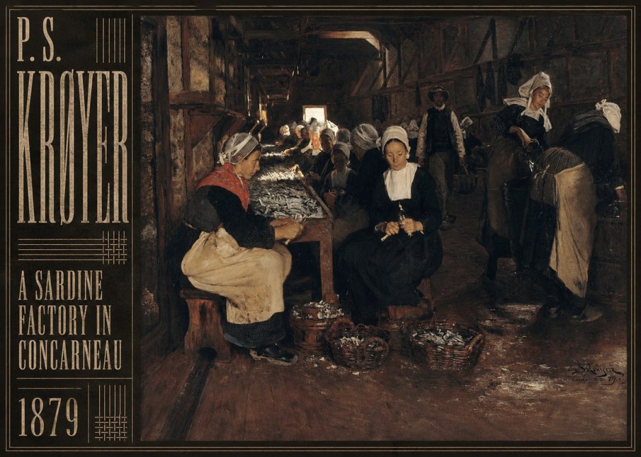 P.S. Krøyer A Sardine Factory in Concarneau No5 - Juliste