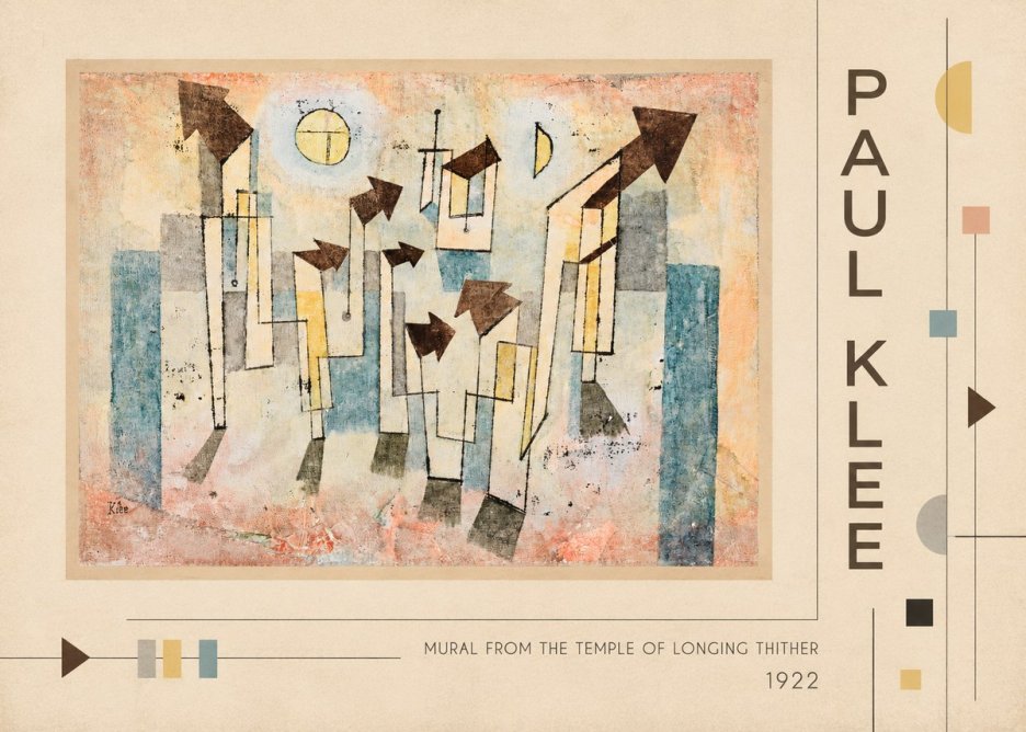 Paul Klee Mural from the Temple of Longing Thither No2 - Juliste