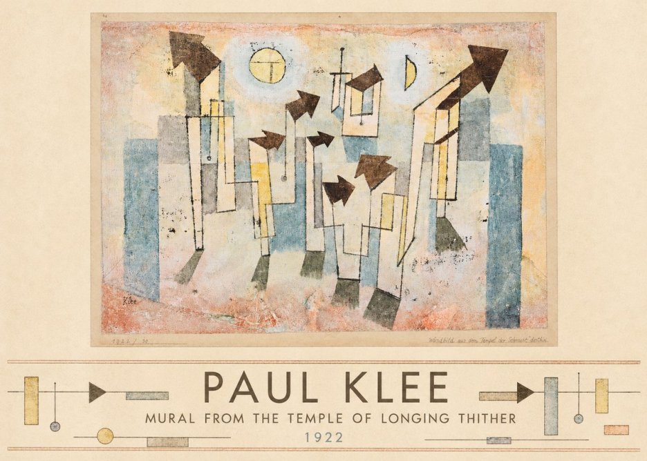 Paul Klee Mural from the Temple of Longing Thither No3 - Juliste
