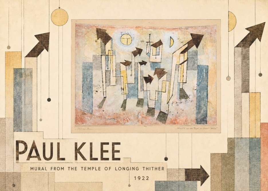 Paul Klee Mural from the Temple of Longing Thither No5 - Juliste