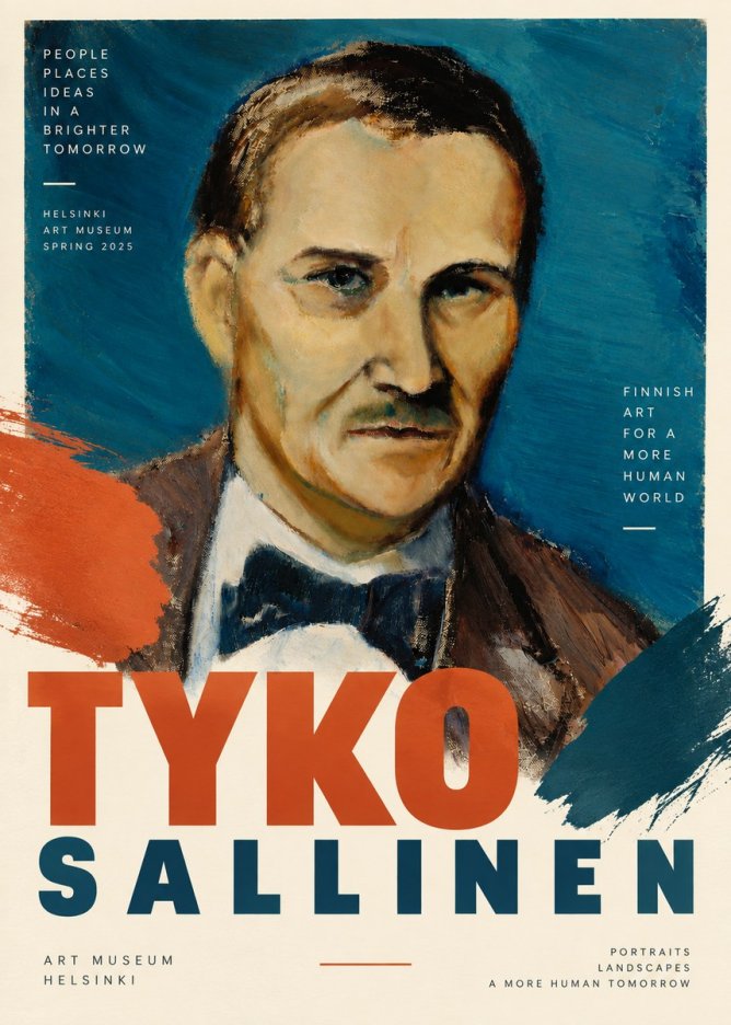 Tyko Sallinen Portrait of a Man I No4 - Juliste