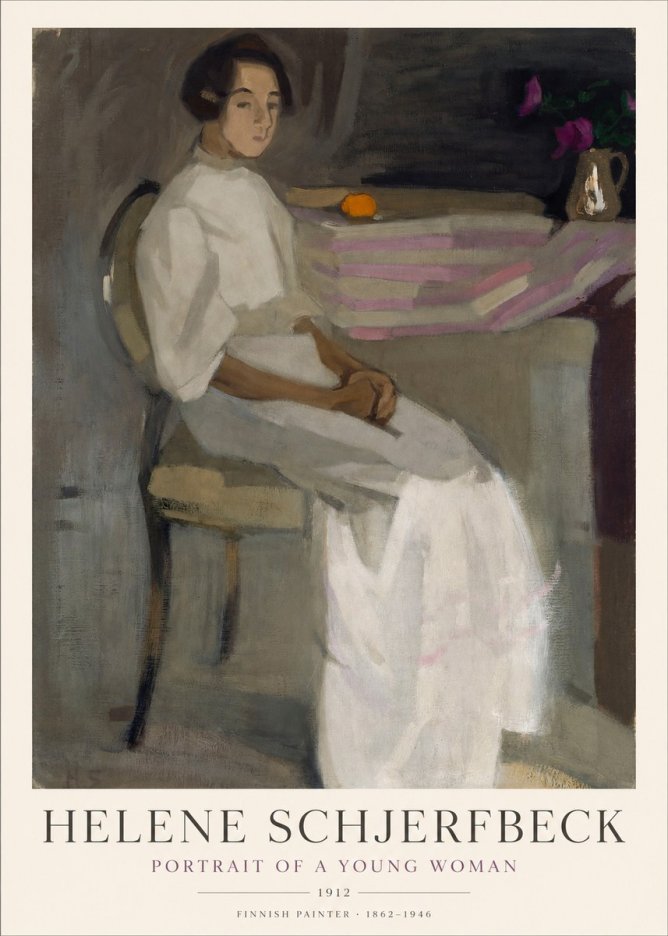 Helene Schjerfbeck Portrait of a Young Woman No1 - Juliste