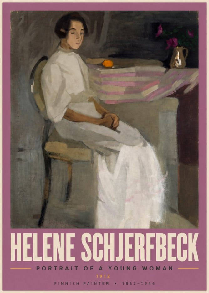 Helene Schjerfbeck Portrait of a Young Woman No2 - Juliste