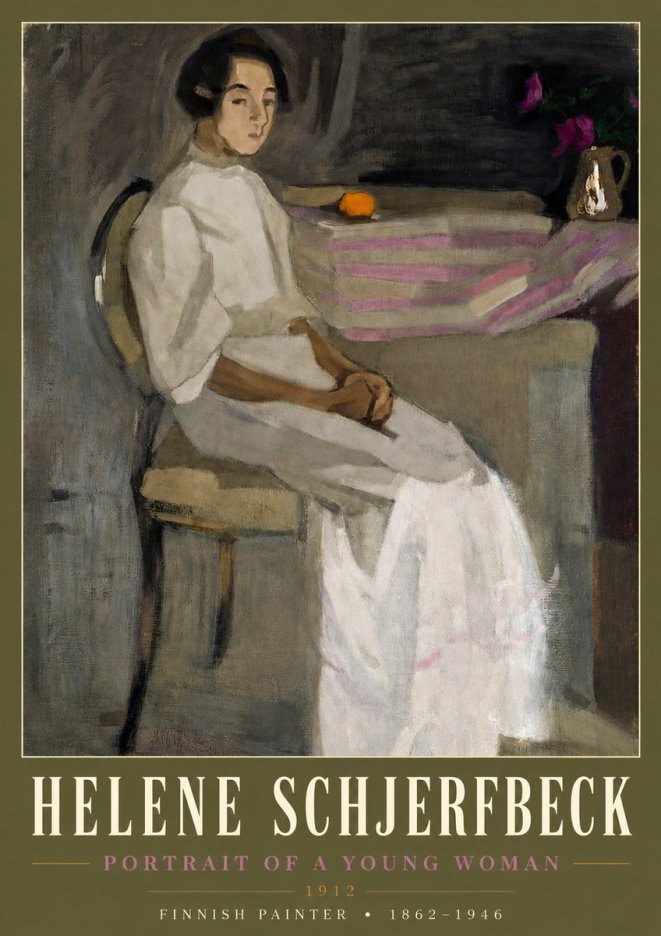 Helene Schjerfbeck Portrait of a Young Woman No3 - Juliste