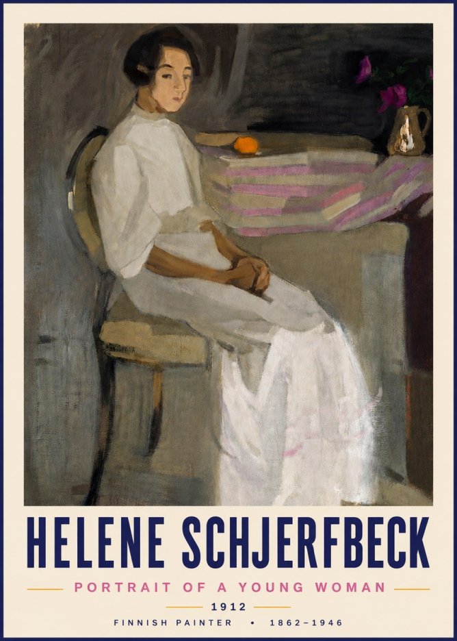Helene Schjerfbeck Portrait of a Young Woman No4 - Juliste