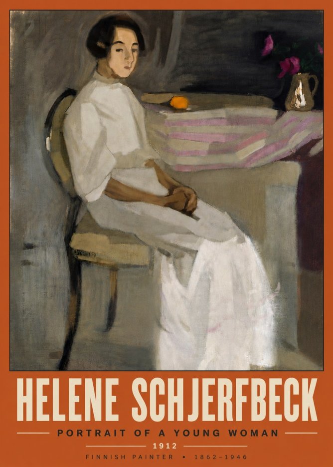 Helene Schjerfbeck Portrait of a Young Woman No6 - Juliste