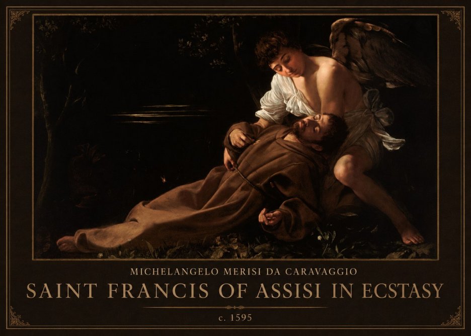 Michelangelo Merisi da Caravaggio Saint Francis of Assisi in Ecstasy No1 - Juliste