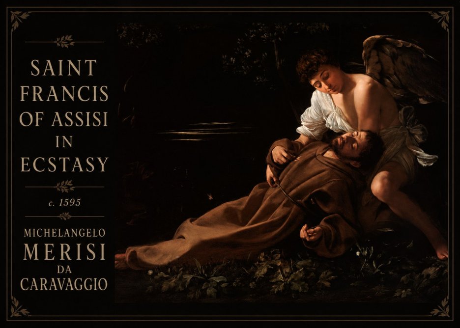 Michelangelo Merisi da Caravaggio Saint Francis of Assisi in Ecstasy No4 - Juliste