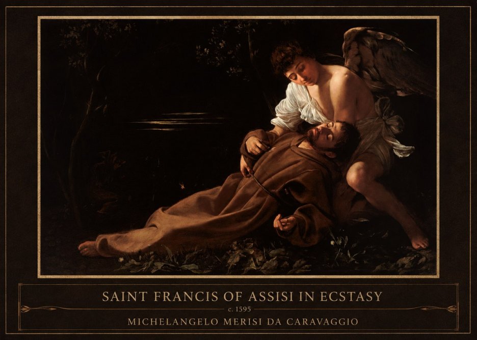 Michelangelo Merisi da Caravaggio Saint Francis of Assisi in Ecstasy No6 - Juliste