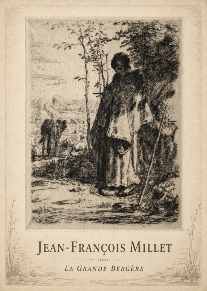 Jean-François Millet La Grande Bergère No3 - Juliste