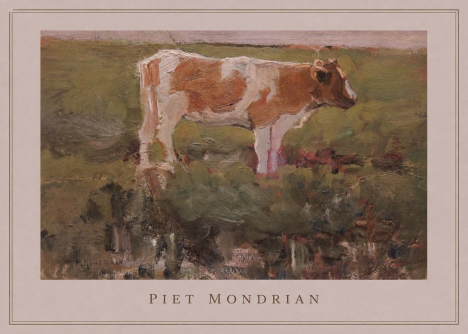 Piet Mondrian Cow No3 - Juliste
