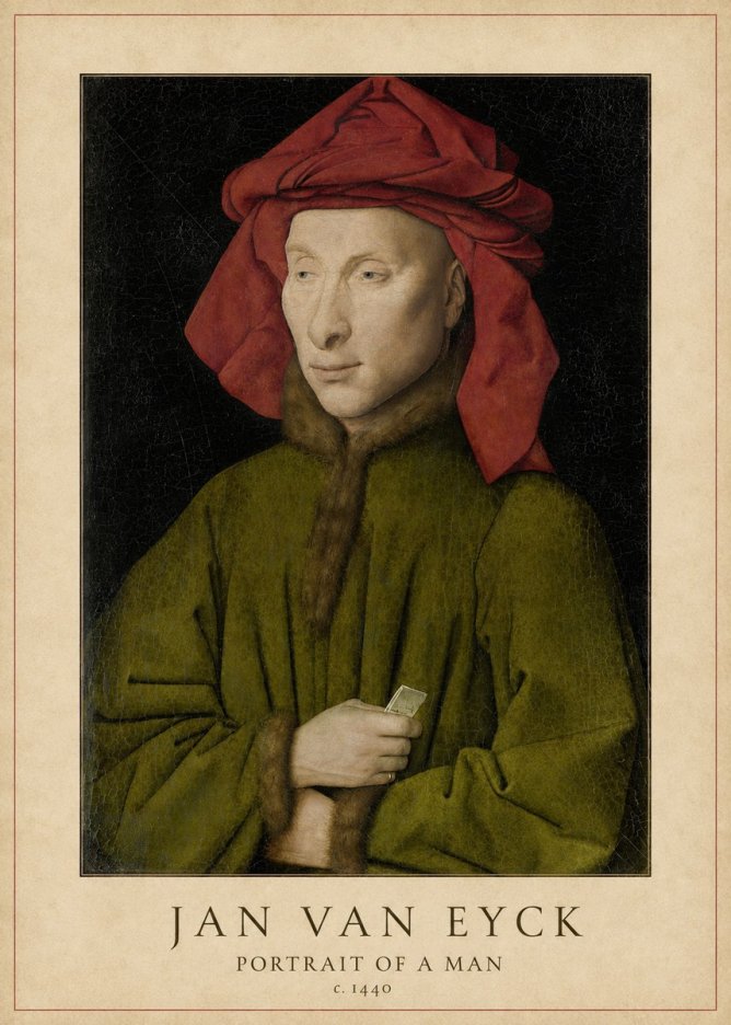 Jan van Eyck Portrait of a Man I No5 - Juliste