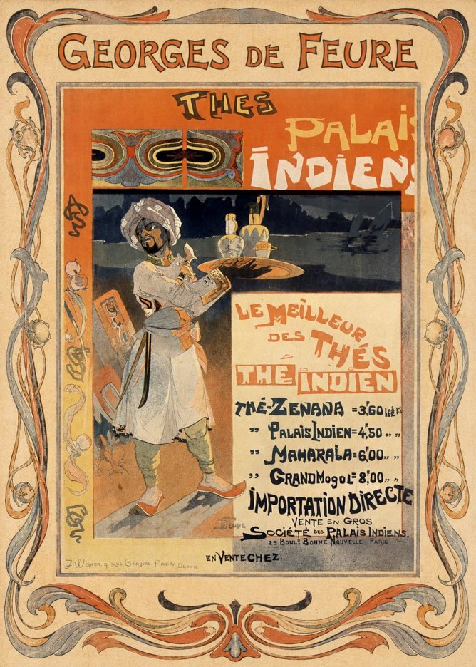 Georges de Feure Thés Palais Indien No1 - Juliste