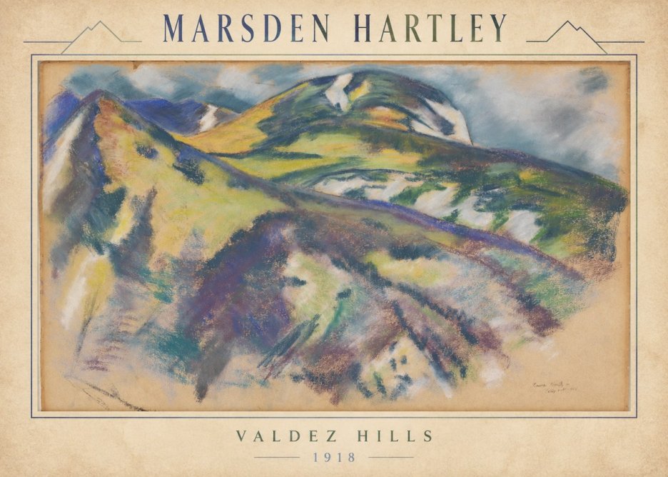 Marsden Hartley Valdez Hills No3 - Juliste