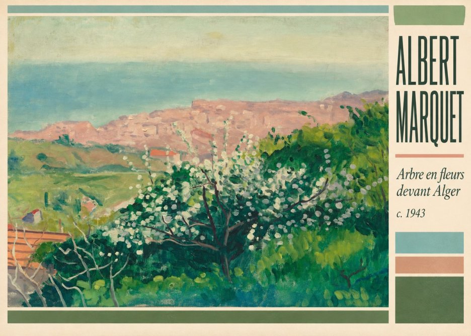 Albert Marquet Arbre En Fleurs Devant Alger No2 - Juliste
