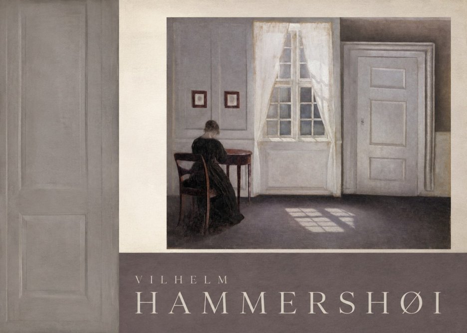 Vilhelm Hammershøi Interior with a Woman at a Table No6 - Juliste