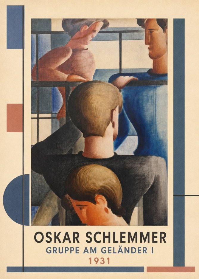 Oskar Schlemmer Gruppe Am Geländer I No1 - Juliste