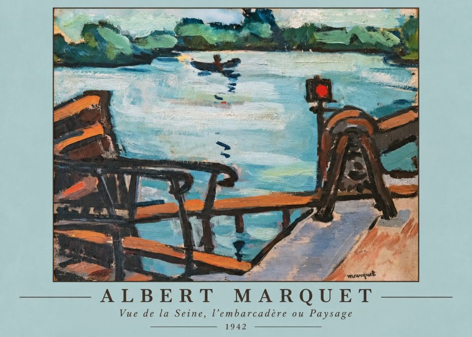 Albert Marquet Vue De La Seine, L'embarcadère Ou Paysage No1 - Juliste