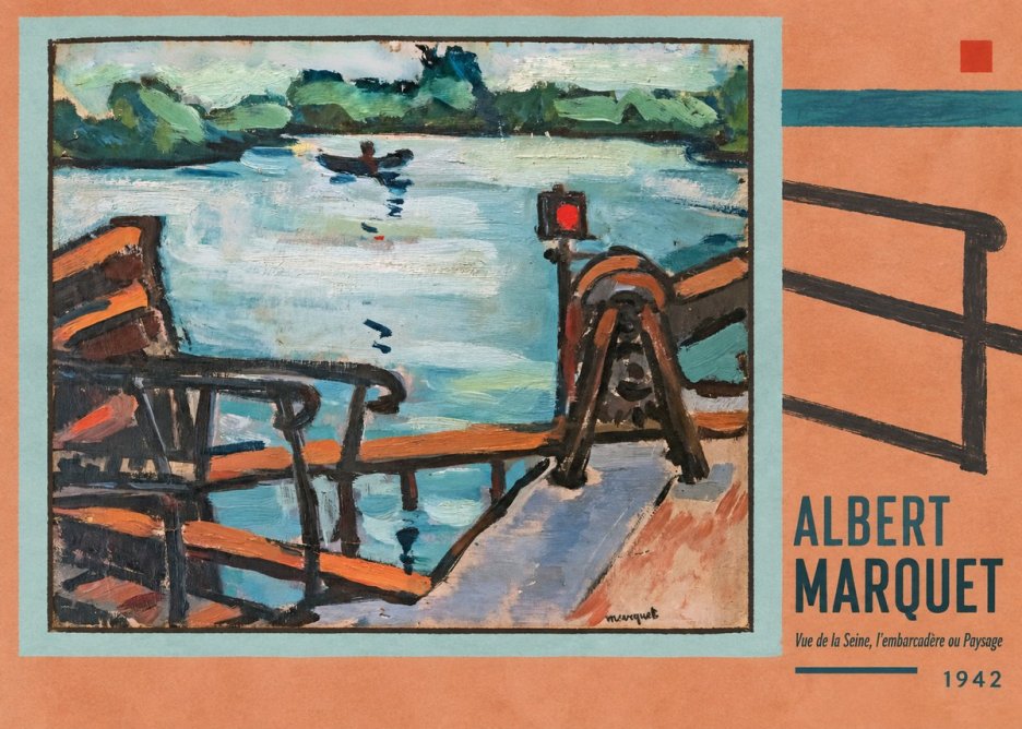 Albert Marquet Vue De La Seine, L'embarcadère Ou Paysage No6 - Juliste