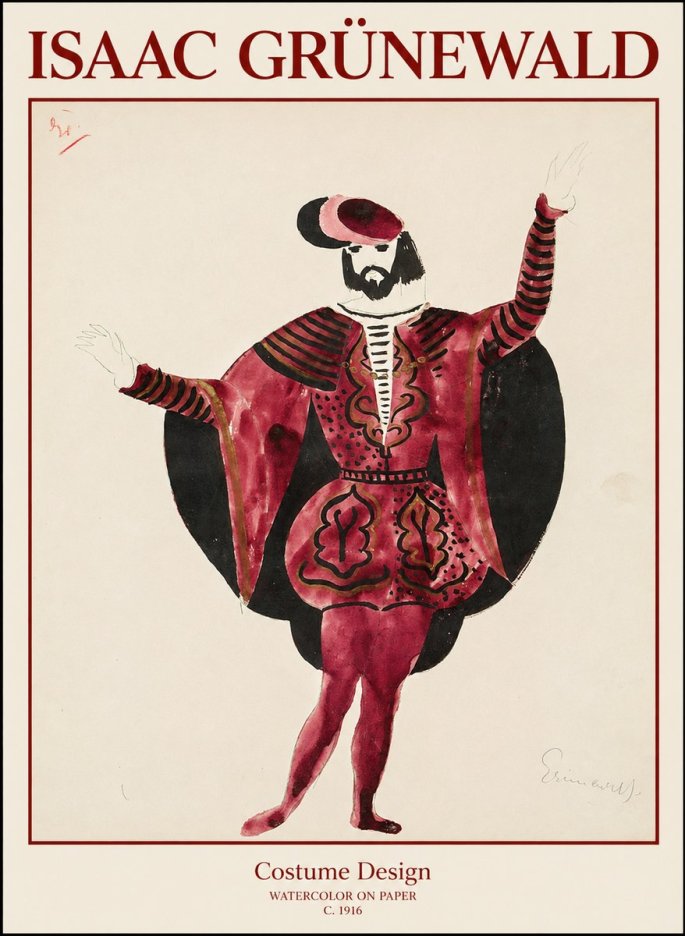 Isaac Grünewald Costume Design II No1 - Juliste