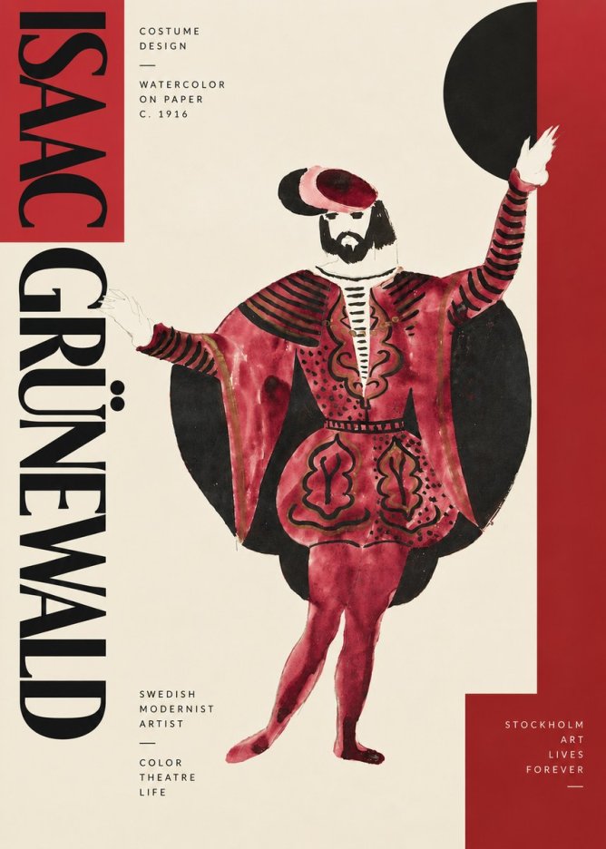 Isaac Grünewald Costume Design II No4 - Juliste