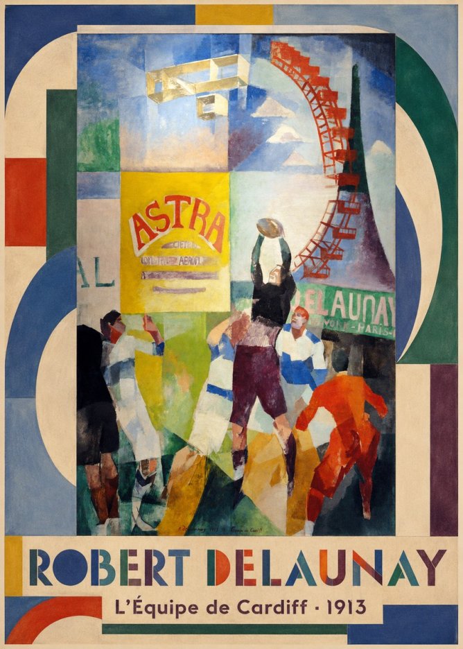 Robert Delaunay L'équipe De Cardiff - 1913 No1 - Juliste