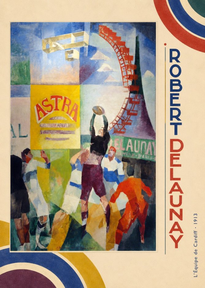 Robert Delaunay L'équipe De Cardiff - 1913 No2 - Juliste
