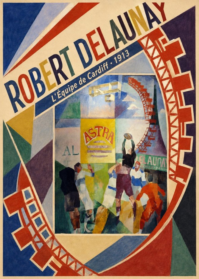 Robert Delaunay L'équipe De Cardiff - 1913 No4 - Juliste