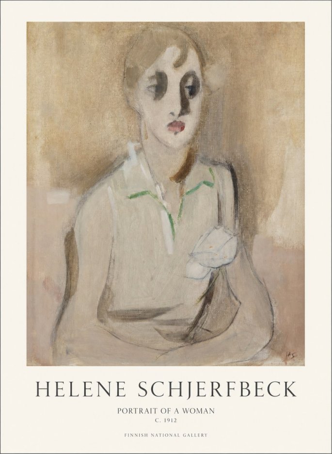 Helene Schjerfbeck Portrait of a Woman I No1 - Juliste