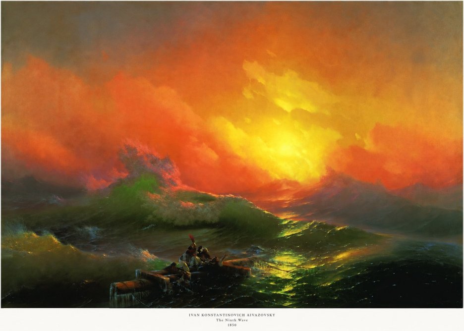 Ivan Konstantinovich Aivazovsky The Ninth Wave I No5 - Juliste