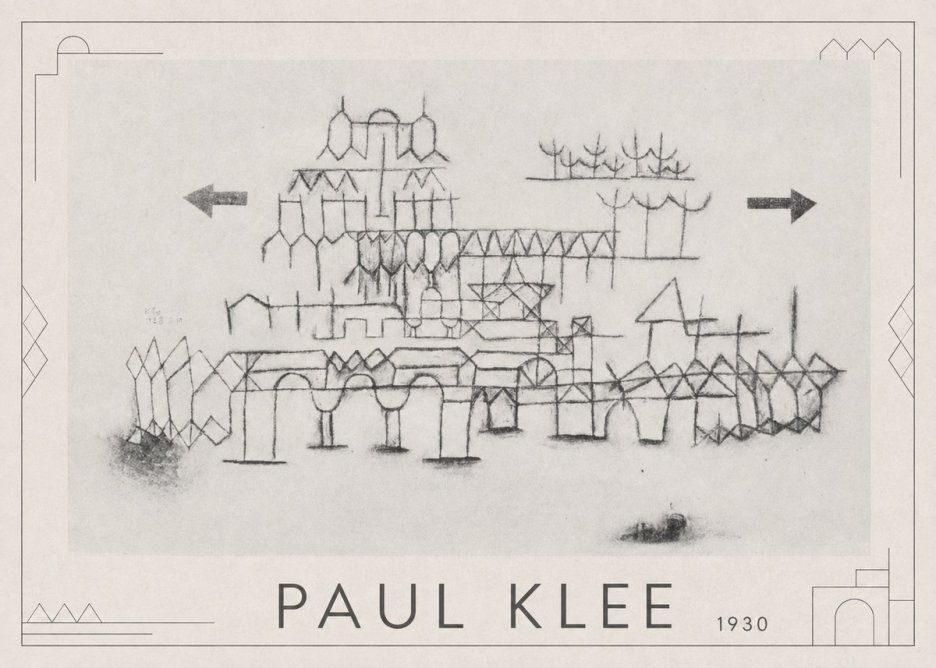 Paul Klee Architektur No1 - Juliste