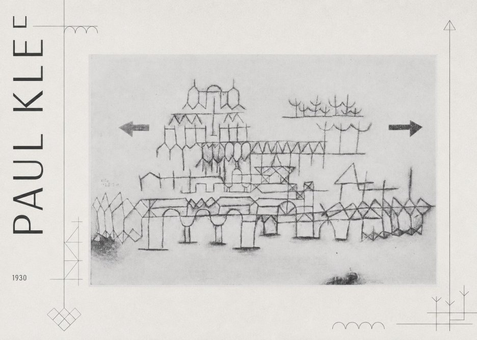 Paul Klee Architektur No3 - Juliste