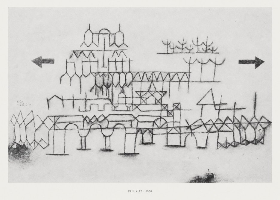 Paul Klee Architektur No5 - Juliste