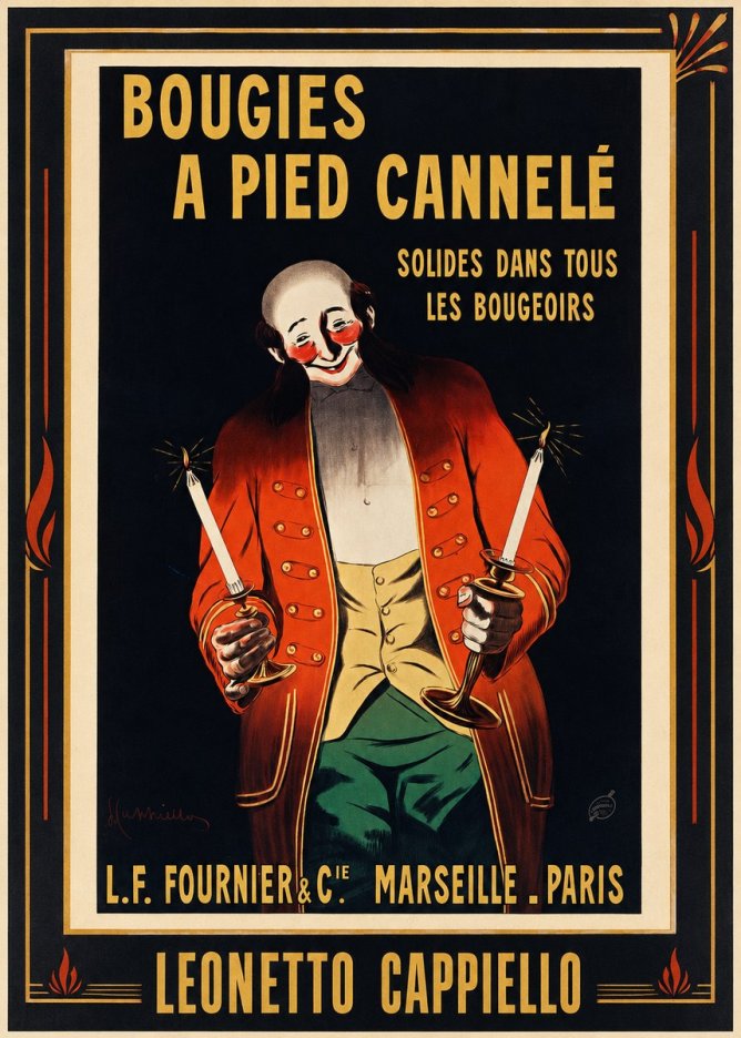 Leonetto Cappiello Bougies a Pied Cannelé No1 - Juliste