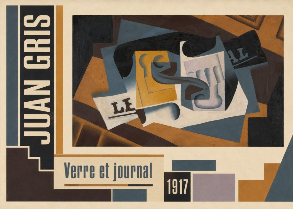 Juan Gris Verre Et Journal No2 - Juliste