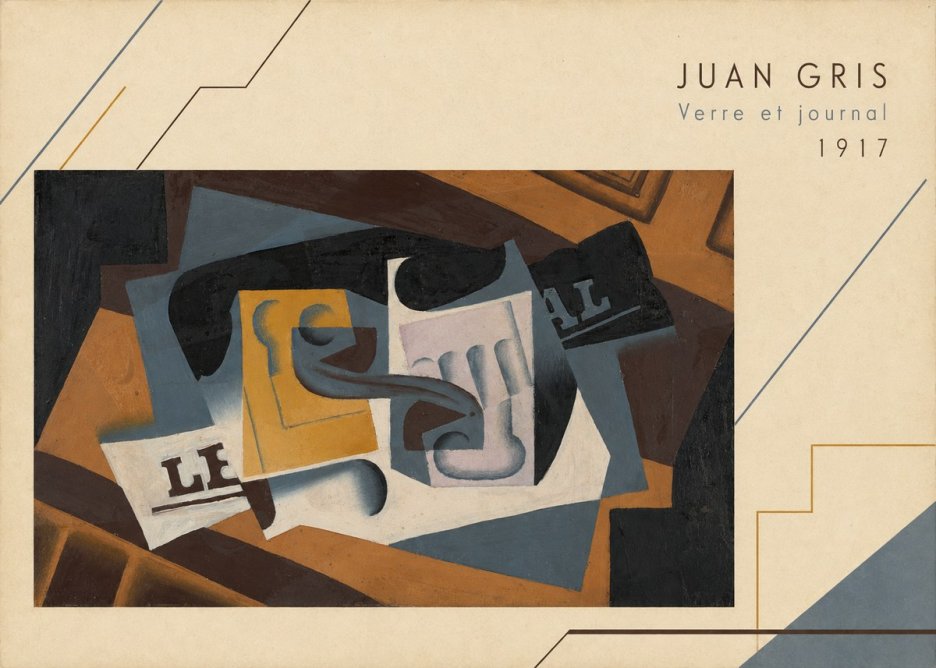Juan Gris Verre Et Journal No3 - Juliste