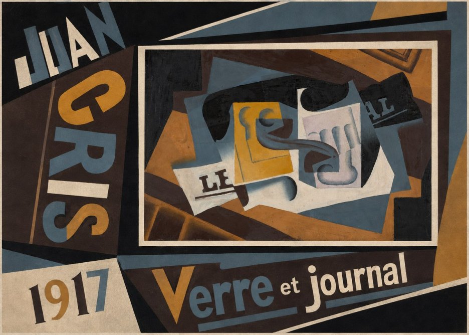 Juan Gris Verre Et Journal No5 - Juliste