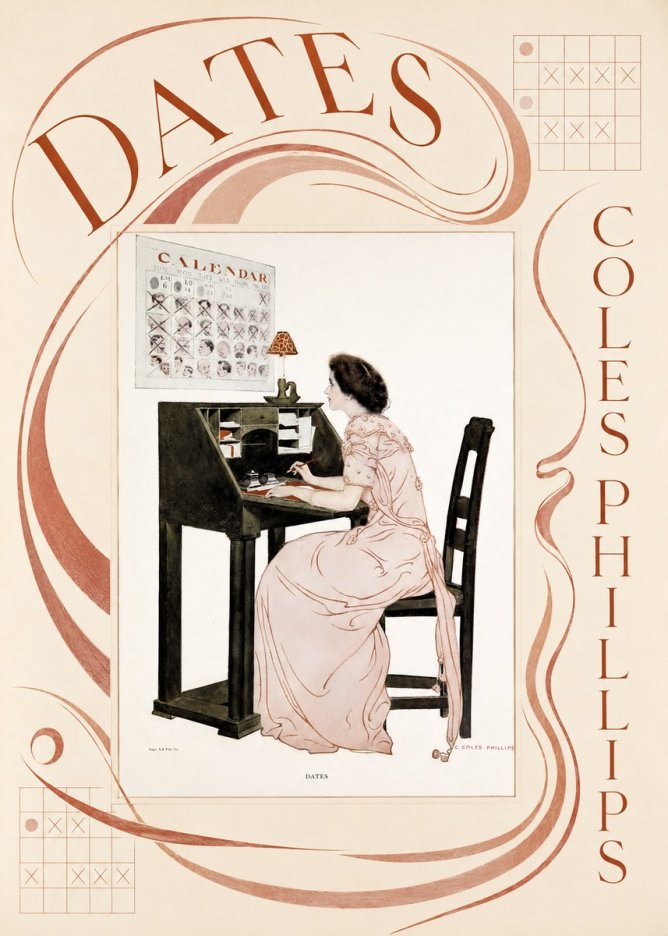 Coles Phillips Dates No6 - Juliste