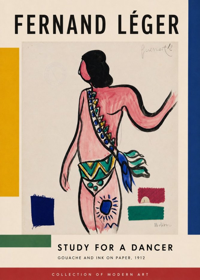 Fernand Léger Costume Design for 'Bolívar' No3 - Juliste