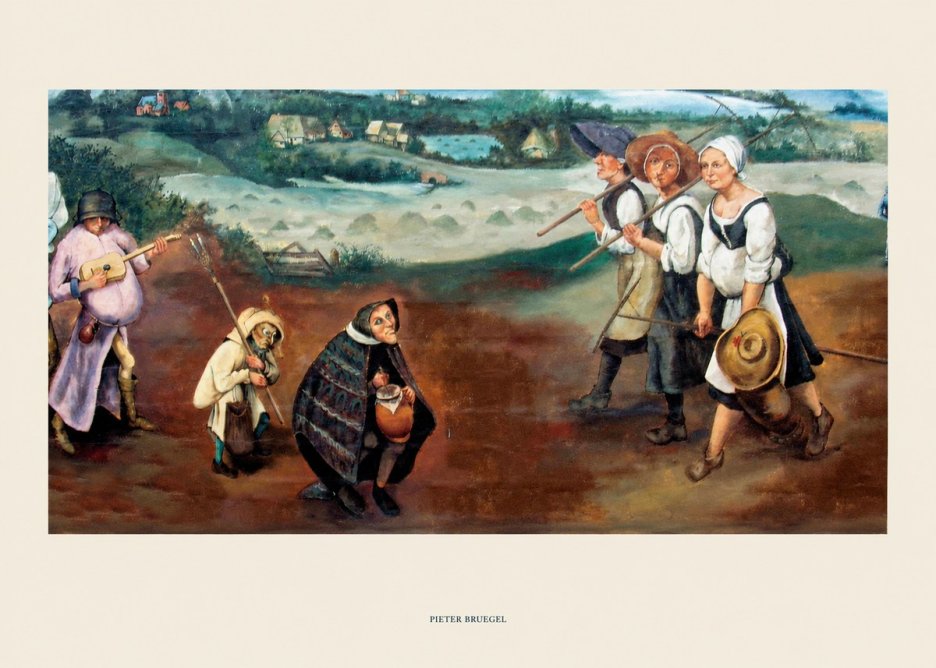 Pieter Bruegel Flemish Peasant Scene No6 - Juliste