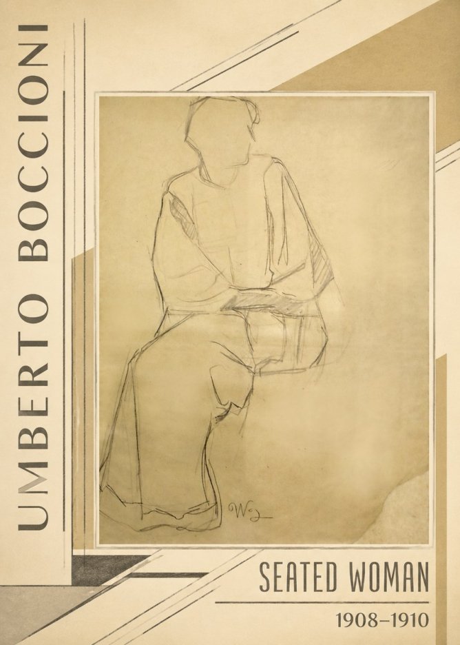 Umberto Boccioni Seated Woman No2 - Juliste